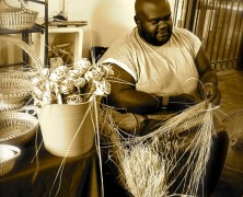 This is Corey. He makes Sweetgrass Baskets.