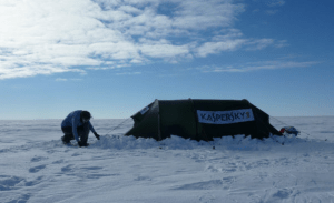 photo © kasperskylabs photo of tent during F. Aston's Solo Antarctic traverse